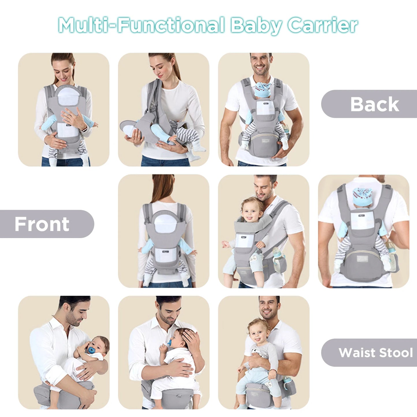 Baby Carrier Ergonomic multifuntinal for newborn with bag accessories